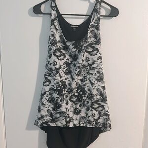 floral high low tank top